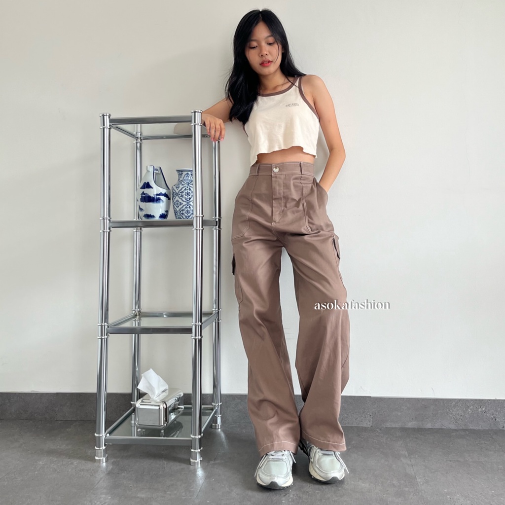 ASOKA Nazeera Cargo 2172 - Celana Panjang Wanita -  Pants