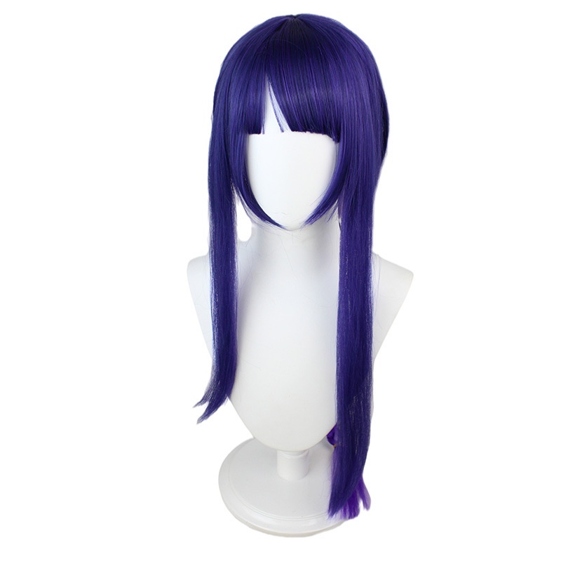 Genshin Karakter General Lightning Wig cos Silikon Simulasi Kulit Kepala Wig Anime Twist Braid