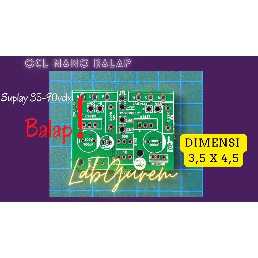 KIT OCL MINI NANO SMD SUPAY 35VDC~90VDC UPDATE 1500w