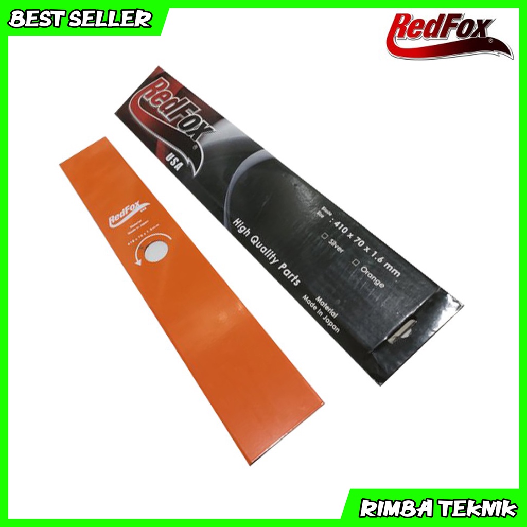 REDFOX Mata Pisau Potong Rumput Panjang Super Tajam - Grass Cutter Blade BLADE LONG 410X70X1.6 Silver