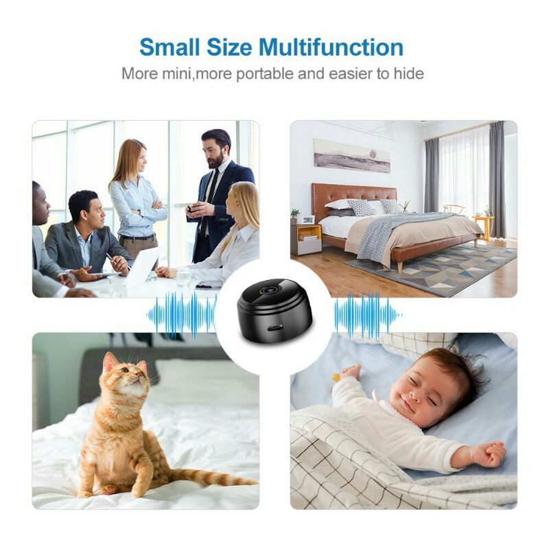 Camera CCTV mini wifi angle nightvision 1080p