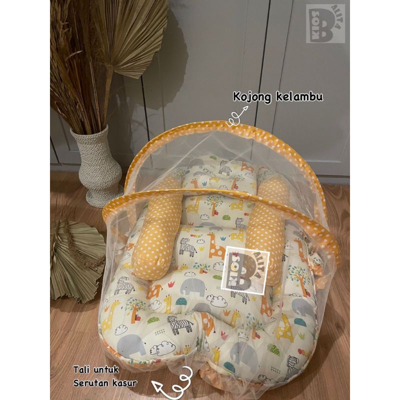 Kasur Bayi baby Nest premium dengan kelambu + free bantal peyang