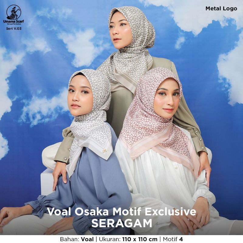 ( mix motif ) OSAKA motif metal logo by UMAMA scarf