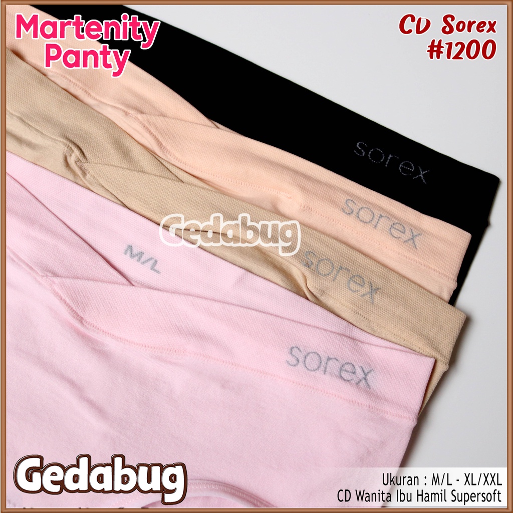 CD Wanita Sorex 1200 Martenity Panty | Celana dalam wanita Ibu Hamil Supersoft | Gedabug