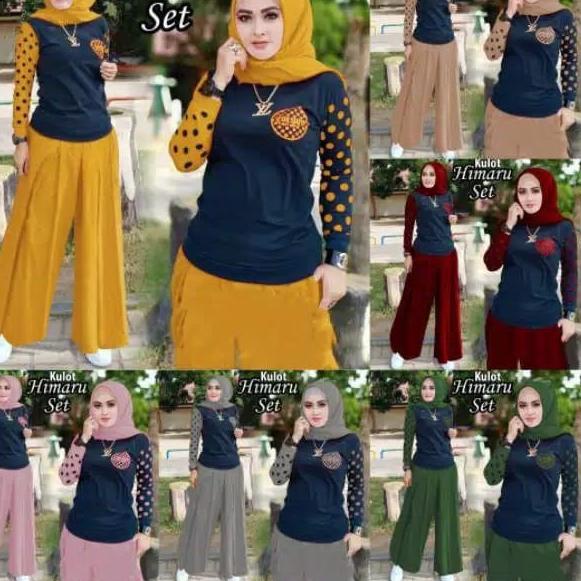 ❃ SETELAN HIMARU KULOT / SETELAN KULOT / CELANA KULOT SET / KULOT HIMARU SET ♥