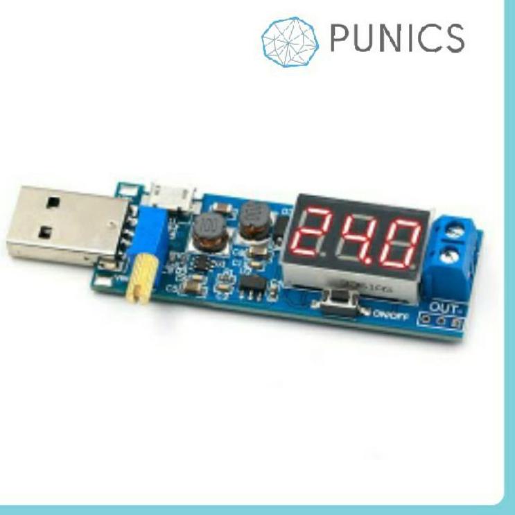 Lebih Puas Modul USB Boost Converter Step-Up Power Supply DC-DC 5V to 3.3V 9V 12V 24V Max 3W