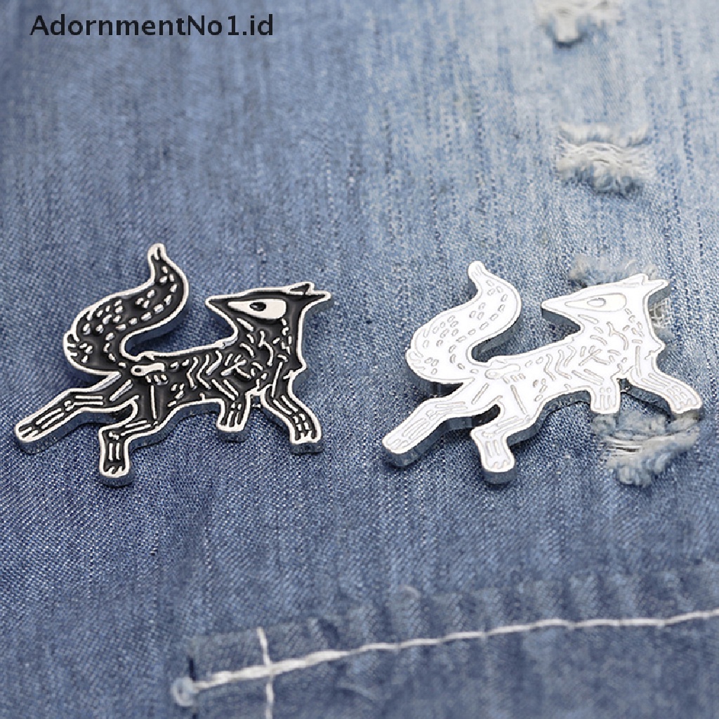 [AdornmentNo1] Kartun Hewan Lucu Enamel Pin Fox Bros Pin Pakaian Topi Tas Jeans Lencana Wanita Aksesoris Perhiasan [ID]