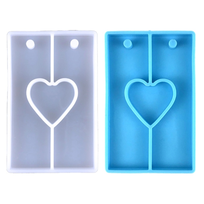 Siy DIY Perhiasan Casting Cetakan Valentines Silicone Mold Heart Resin Mold Keychain Pendant Silicone Mold Kristal Epoxy Mol