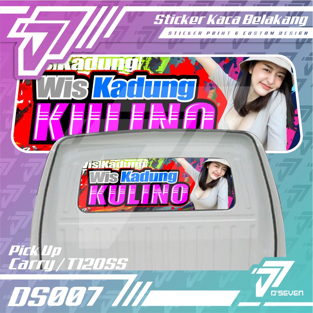 Stiker Kaca Belakang Custom Pick Up Carry / T120SS Bisa Request Sticker Cewek Keren Sticker Print Va