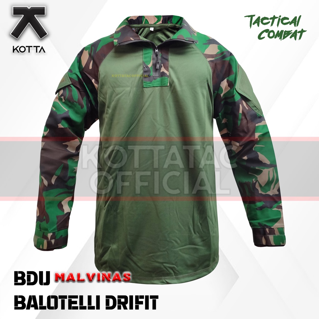 BAJU KAOS BDU TNI - KAOS BDU DRYFIT MALVINAS - KAOS TACTICAL TURTLENECK - KAOS TACTICAL MALVINAS - KAOS BDU BALOTELII LORENG