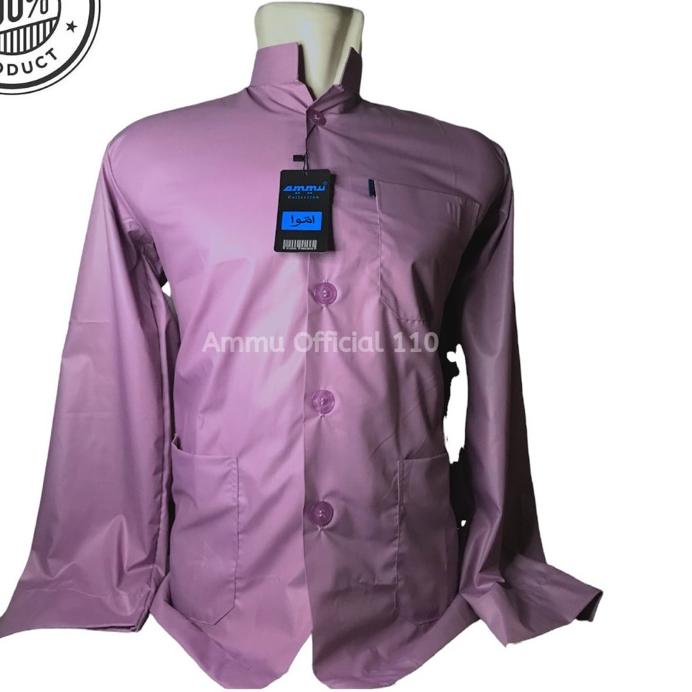 Terlaku Baju Koko Ammu Warna UNGU LILAC Termurah ★zaf【
