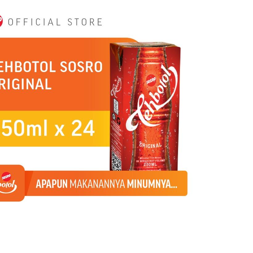 

☪ Tehbotol Sosro kotak 250 ml Original isi 24 Pcs ♂