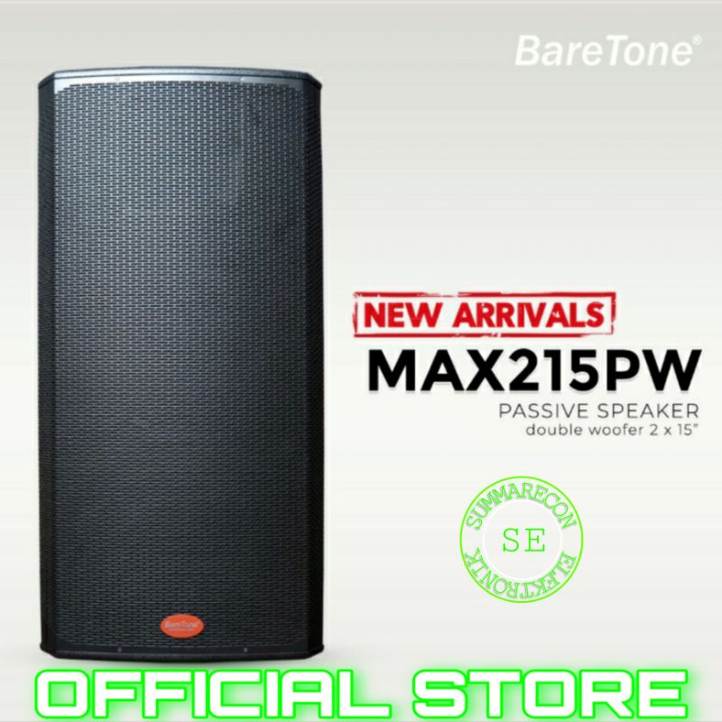 speaker pasif 15 inch baretone max215pw speaker karaoke passive double speaker 15 inch original