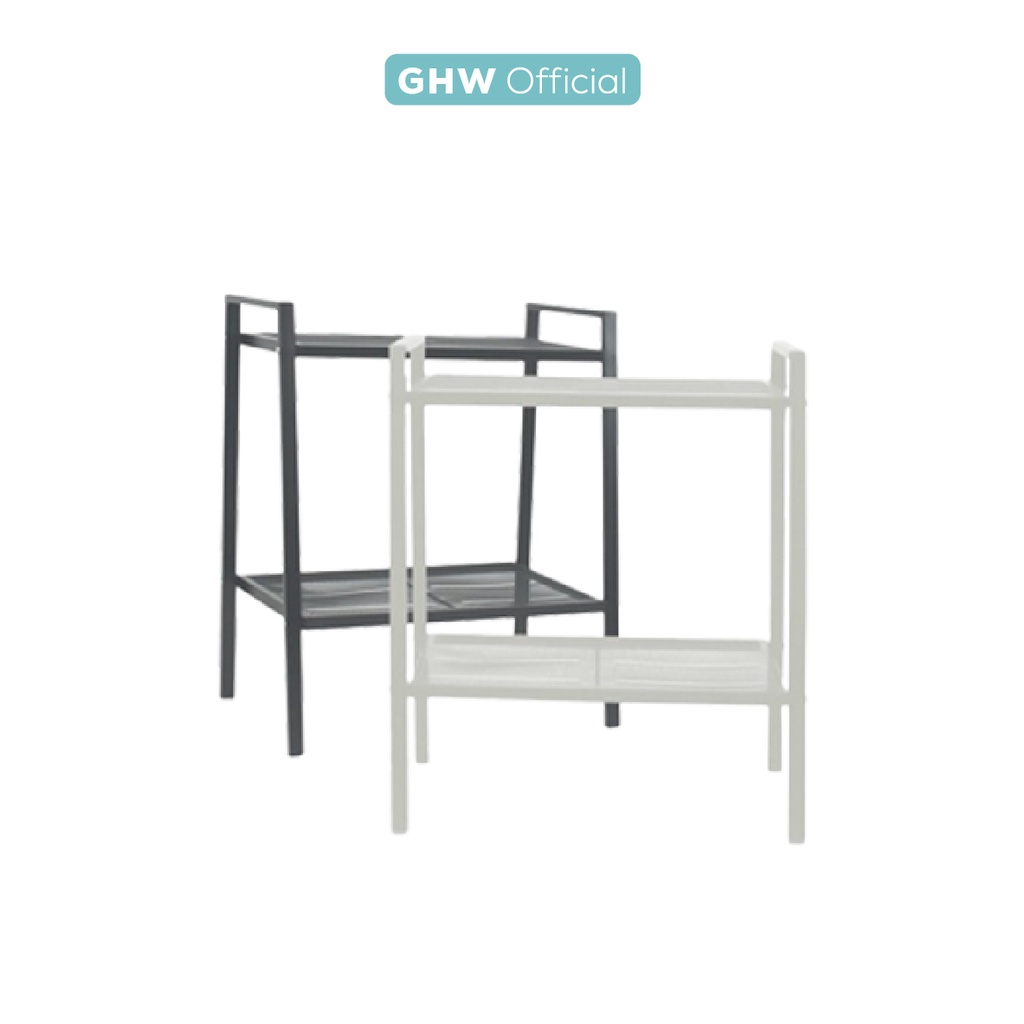 GHW LERBERG rak dinding serbaguna 60x70, rak besi 2 tingkat LE2318 IKEA