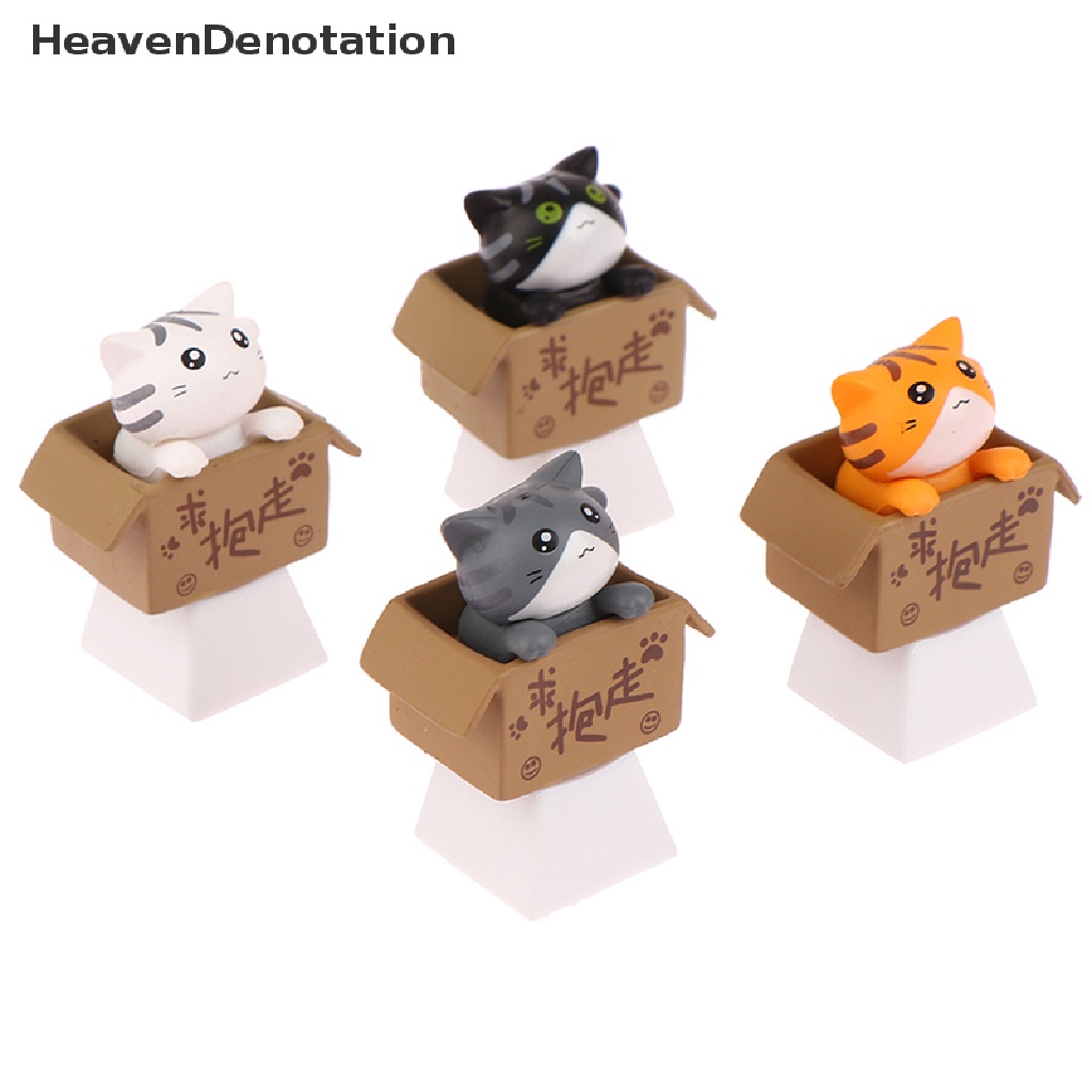 [HeavenDenotation] 1pc Tombol Keyboard Kucing Kartun Tiga Dimensi Lucu Anime Mekanik Keycaps HDV