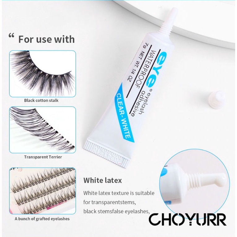 【COD】Lem Bulu Mata Palsu Bening Dan Hitam False Eyelashes Glue Clear Black Tahan Lama Waterproof Lem Keriting Bulu Mata Tanam 9 ml Eyelash ExtensionOriginal Import Murah-CH