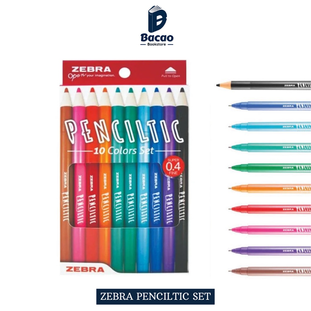 

Bolpoin Zebra Penciltic 10 Colors set by Zebra 0.4mm