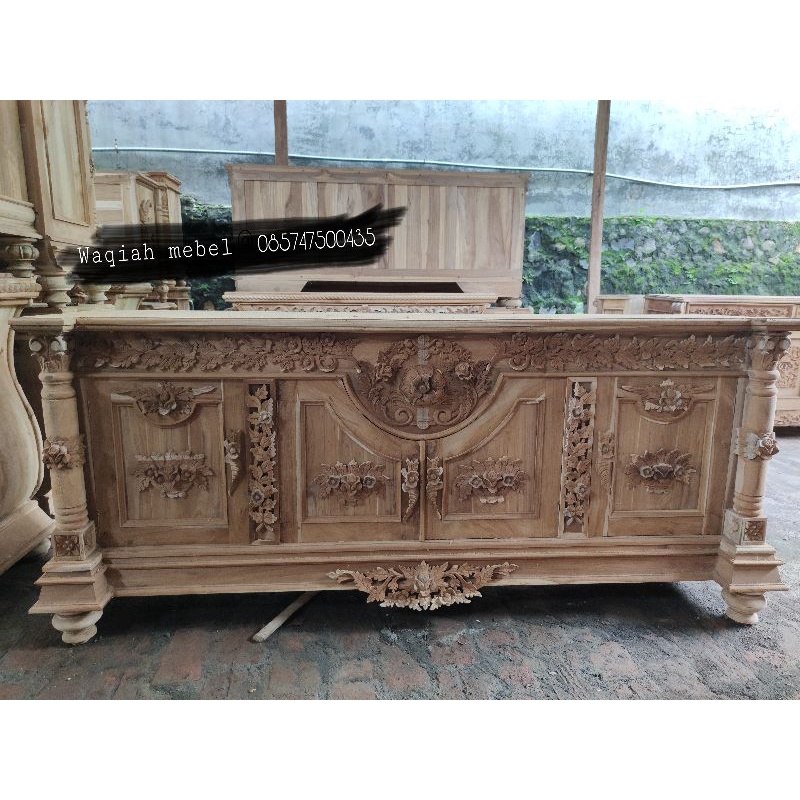 Bufet hias jati || lemari jati