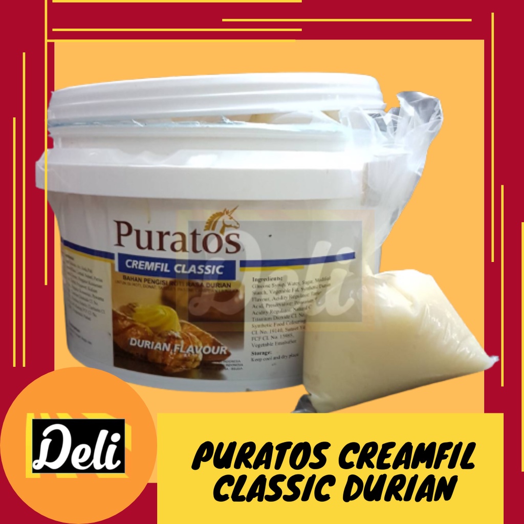 

Puratos Creamfil Classic Isian Filling Durian Repack Timbangan 500gr