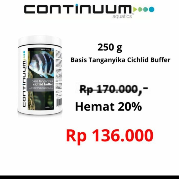 Continuum Basis tanganyika Cichlid buffer 250gr