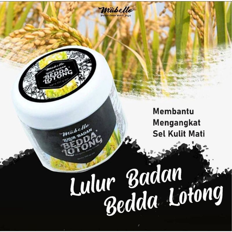 ✨LACIKOSME✨ MABELLO BEDDA LOTONG - LULUR BADAN MABELLO LULUR HITAM 300GR BPOM ORIGINAL