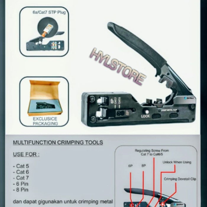 Crimping Tang Crimping Tool Crp7 Cat 7 / Cat 6A
