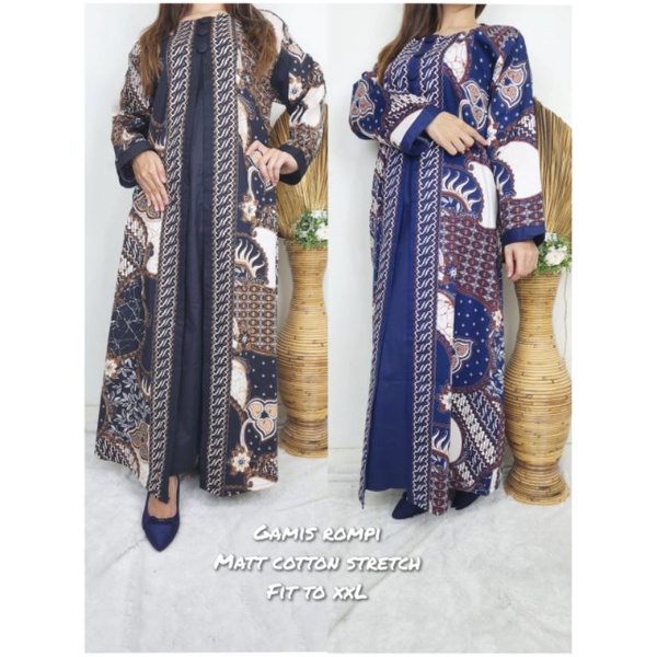 GAMIS BATIK SABIAN/GAMIS BATIK ROMPI/GAMIS BATIK STRECH SABIAN/GAMIS SABIAN STRECH/GAMIS LEBARAN/GAM