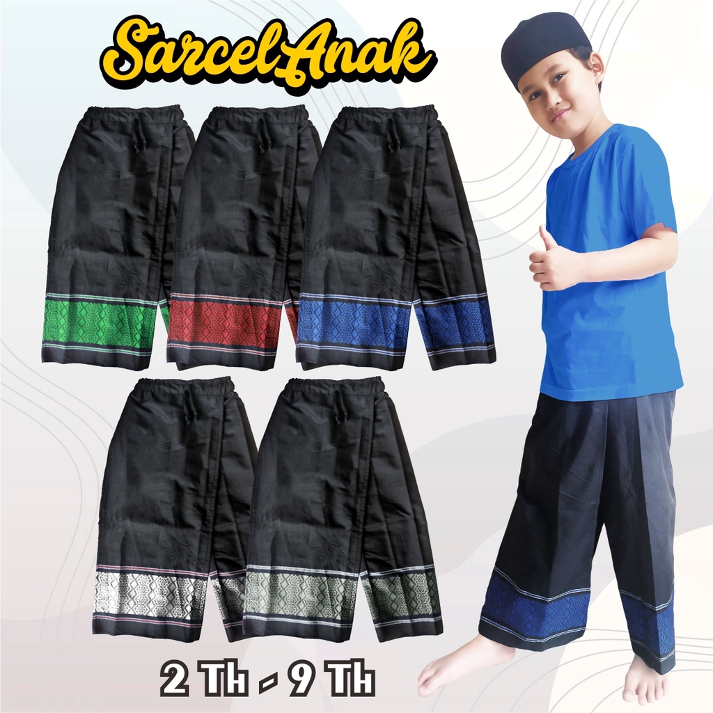 SARCEL - SARUNG CELANA ANAK - MOTIF TENUN DOBBY - USIA 2TH S/D 14TH