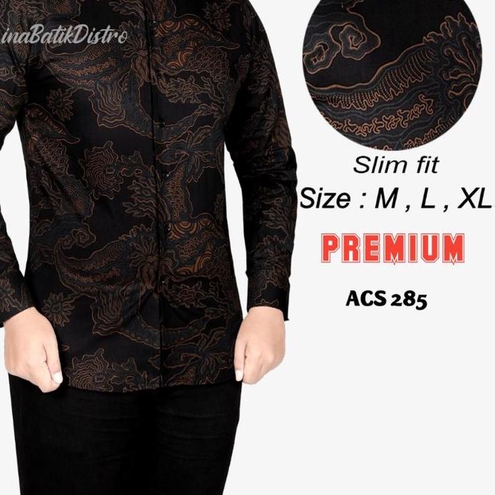 ✪ BAJU BATIK PRIA SLIM FIT MODERN ELEGAN KEMEJA BATIK PRIA SLIM FIT KATUN PREMIUM CBL962 ✱