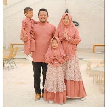 [X1156X] Baju Gamis Wanita Muslim Couple Cauple Cople Kapel Ibu Dan Anak Perempuan Cewek Syakila Motif Bunga Model Terbaru Kekinian Set Hijab Syari Murah Simple Elegent Modern Untuk Pesta Kondangan