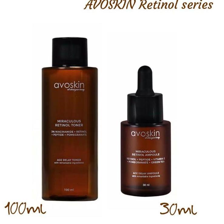 ✽ [] Avoskin Miraculous Retinol Toner 100ml / Ampoule 30ml ❊