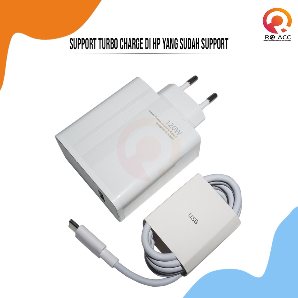 [RO ACC] CHARGER XIAOMI TURBO CHARGE FAST CHARGING MDY-12-EZ 120W PD TYPE C