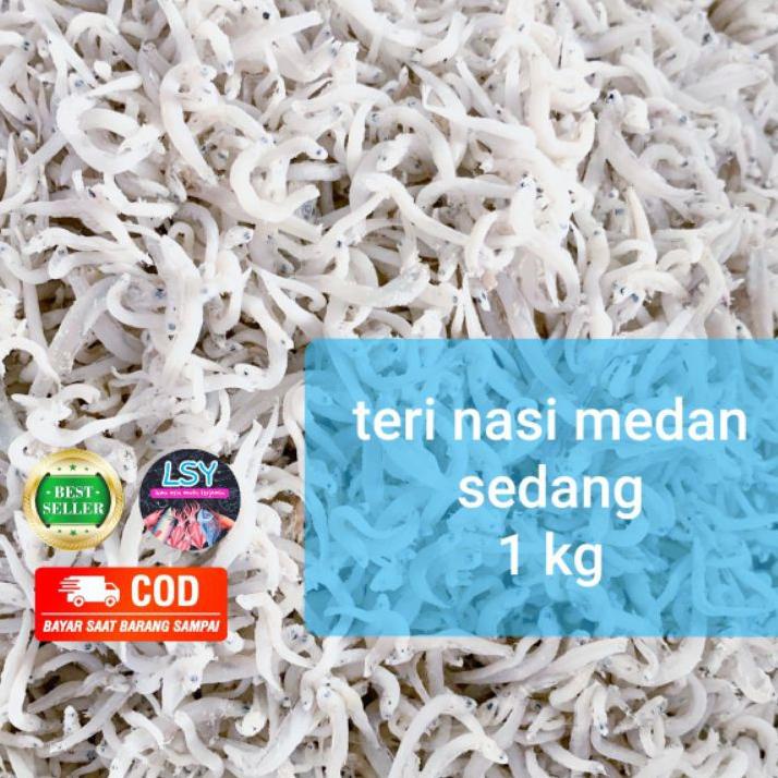 

➮ ikan asin teri nasi medan size sedang 1kg ●