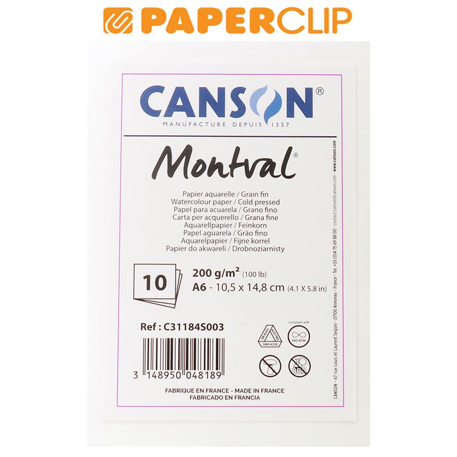 

KERTAS / WATERCOLOR PAPER CANSON MONTVAL C31184S003 A6 200G 10S