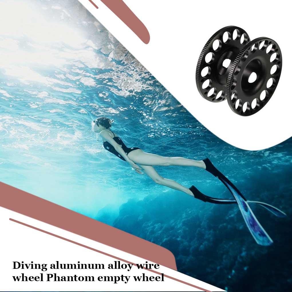 Huit Spool Reel Aluminium Alloy Diving Jari Datar Spinning Holder Aksesoris Peralatan Ringan Teknis Kunci Pas Gulungan