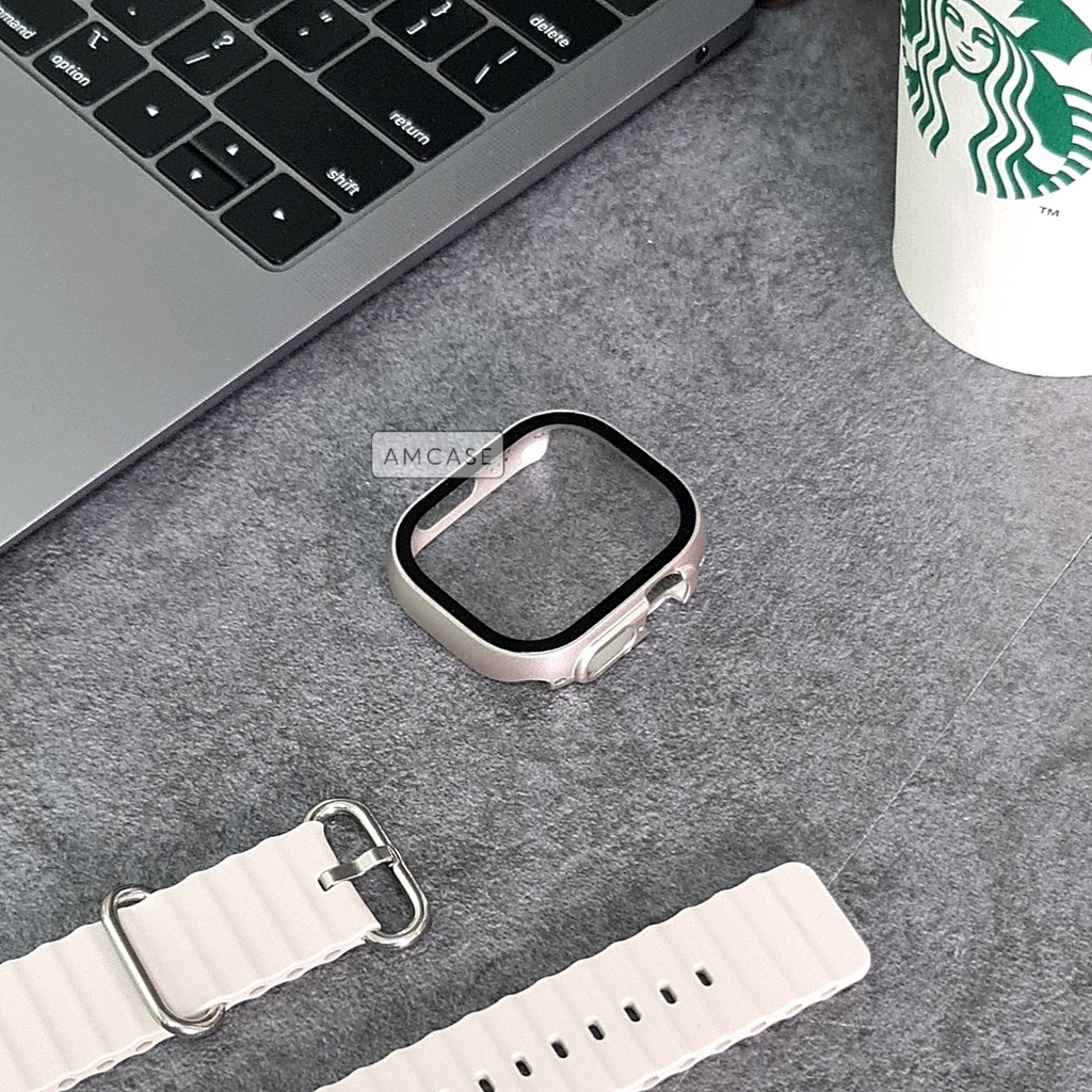 BASIC STARLIGHT GLASS COVER APPLE WATCH - SERIES ULTRA 8 7 6 5 4 3 2 1 SE | SIZE 49mm 45mm 44mm 42mm 41mm 40mm 38mm | tempered glass pelindung layar case iwatch