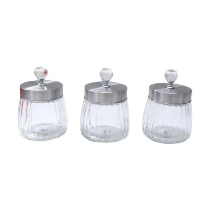 SET TOPLES LEBARAN TOPLES WADAH KUE TOPLES KACA 1SET ISI 3PCS YH54634UJ