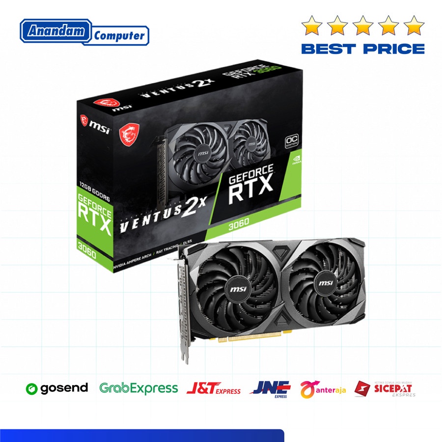 MSI RTX 3060 VENTUS 2X 12GB GDDR6 OC