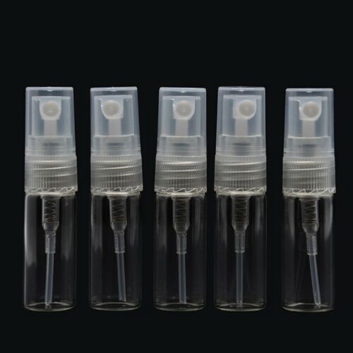 5pcs Bottl Kosong Kaca Mini/Botol Spray Kosong Travel/Botol Kaca Isi Ulang Parfum/Sub-Botol Kosmetik Atomizer Portable/Wadah Dispenser Lotion/Botol Transparan