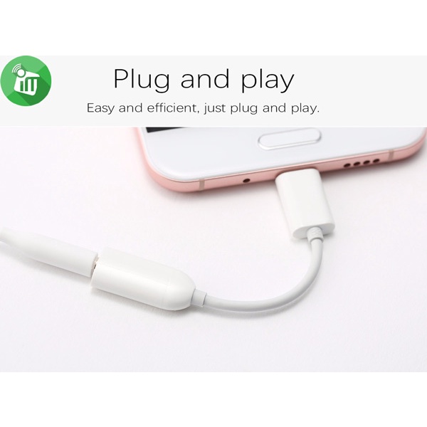 Audio Type C conventer kabel audio USB type-C to jack 3.5mm audio kabel pembagi miac headset phone light