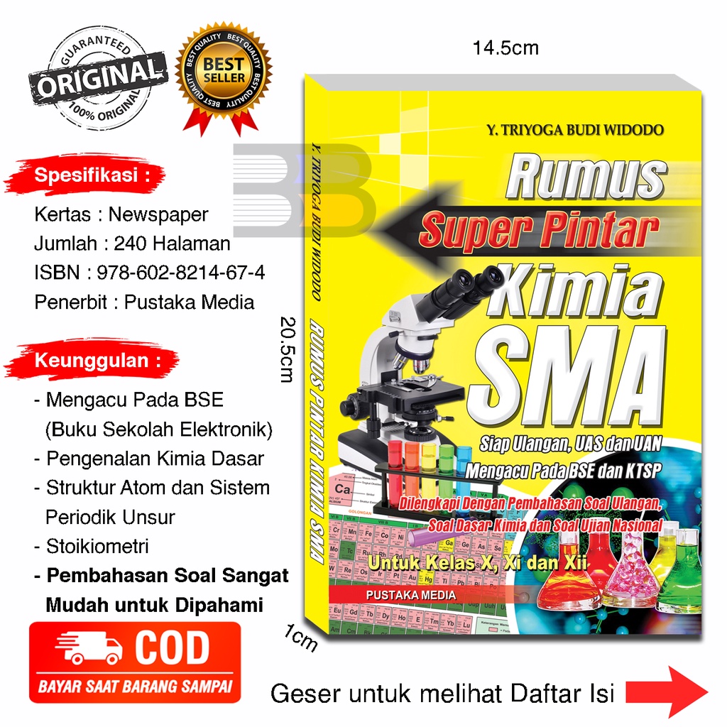 Buku Bimbingan Belajar Rumus Super Pintar Kimia SMA | Rumus Kimia SMA