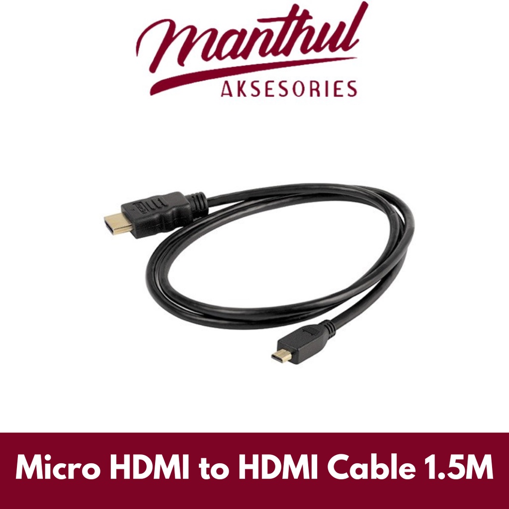 Micro HDMI to HDMI Cable 1.5M Full HD 1080P Kabel HDMI