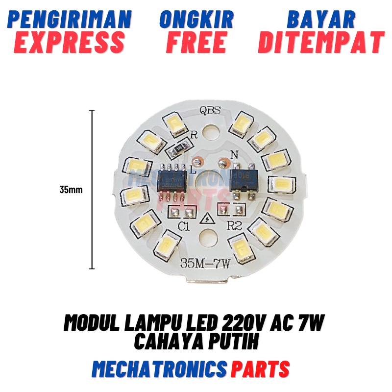 Modul Lampu LED 220V AC Cahaya Putih
