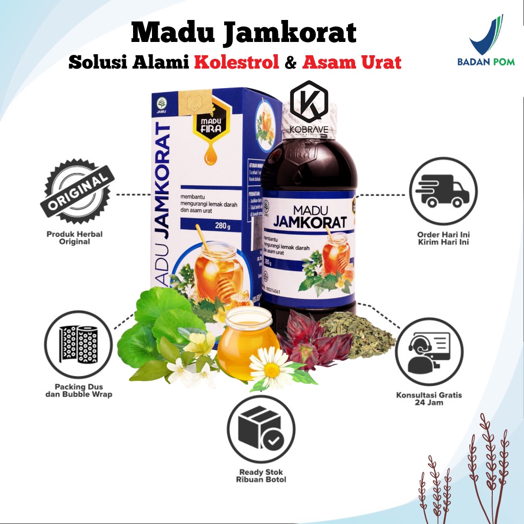 COD Madu JAMKORAT Asli Original Herbal Alami Untuk Menurunkan Kolestrol dan Asam Urat