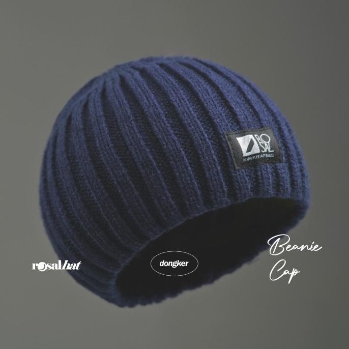 Beanie Cap Rosal Bahan Benang Wol/Peci Kupluk Dewasa/Peci Sholat