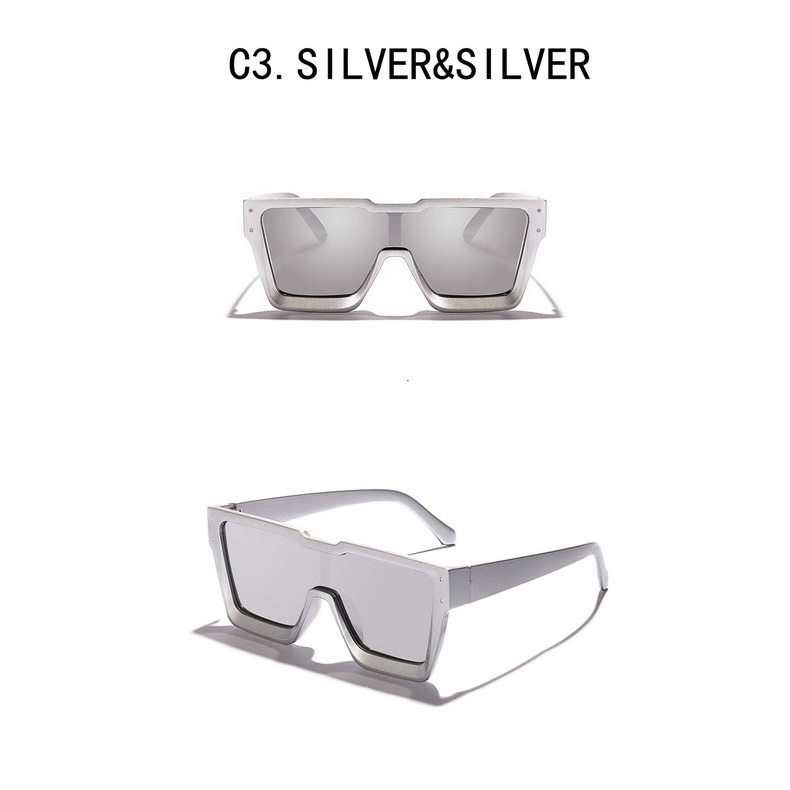 [ALL In STOCK] Retro Sunglaases Wanita Gadis Square Frame Eyeglasses Anti-Radiasi Hitam Murah Kaca UV400