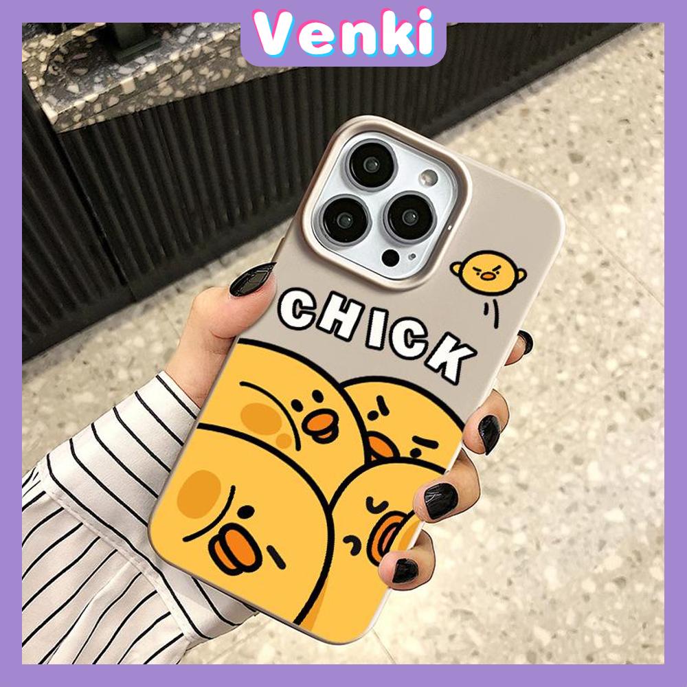 iPhone Case Soft TPU Glossy Khaki Candy Case Cute Cartoon Chick Camera Protection Shockproof For iPhone 14 13 12 11 Pro Max 7 8 Plus X XR