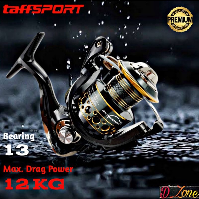 TaffSPORT GHOTDA Reel Pancing Putar Spinning Fishing 5.2:1 Ball Bearing 13 BK Series