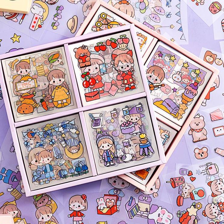 

Super Korting COD-Stiker Motif Kartun Korea Lucu Anti Air /Dekorasi Handbook Scrapbook DIY/Stiker kartun tahan air PET