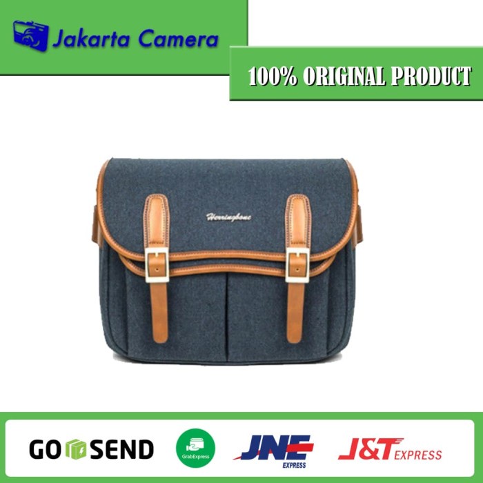 Best Seller Tas Kamera Herringbone Maniere Medium Camera Bag - Navy